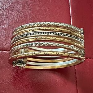 Brighton Silver-Tone Multi-Band Rope & Bead Bracelet